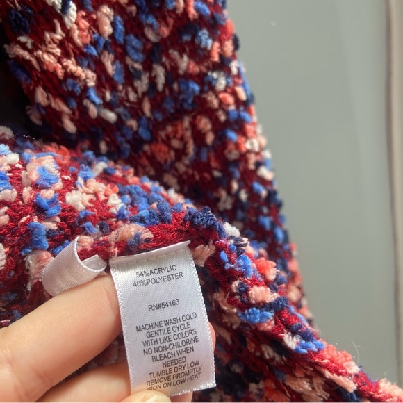 Marc New York Pink Colorful Chunky Knit Sweater Cardigan - Picture 5 of 9